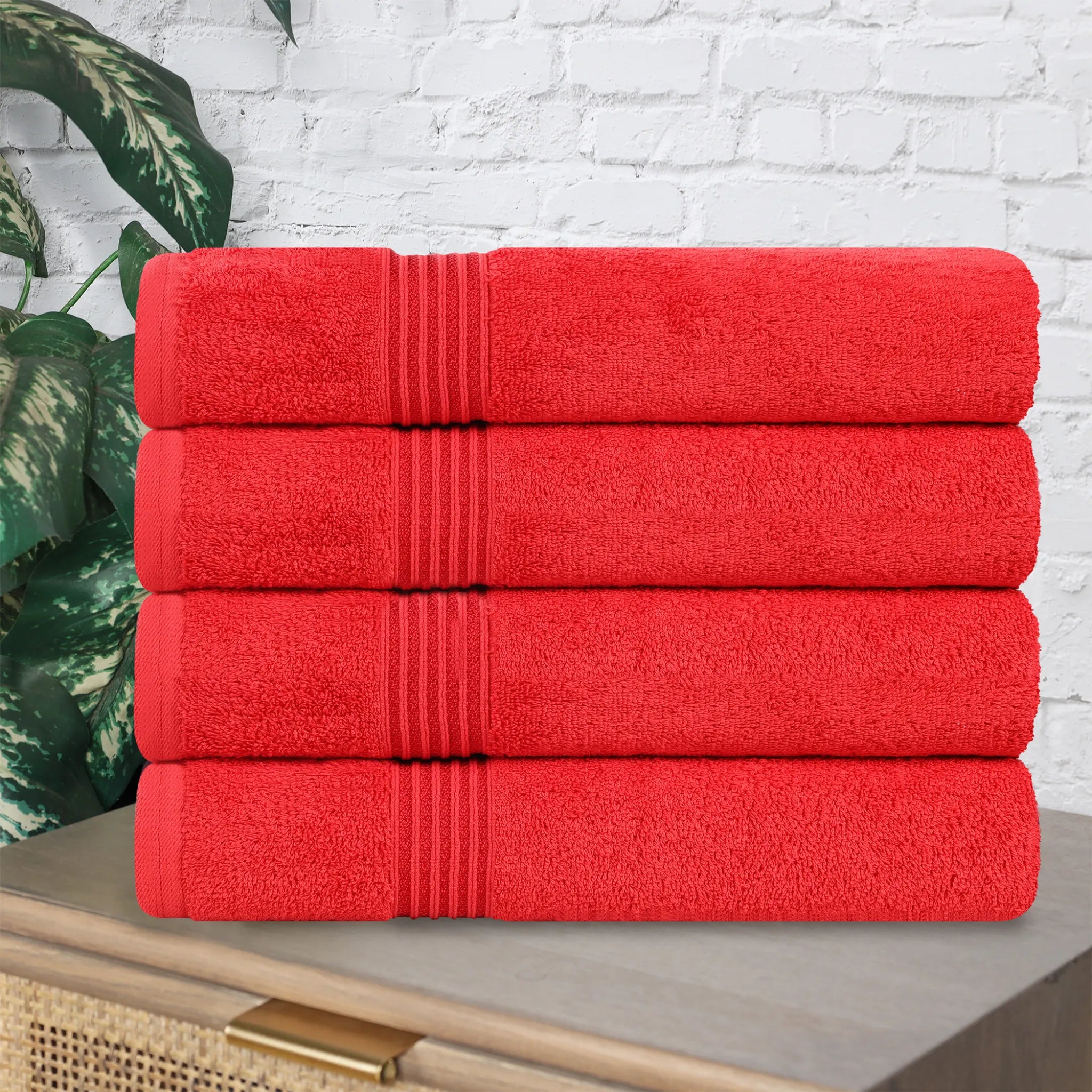 Heritage Egyptian Cotton Solid Bath Towel Set of 4 - Blue Nile Mills
