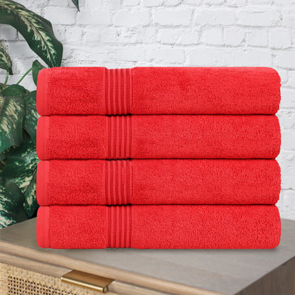 Heritage Egyptian Cotton Solid Bath Towel Set of 4 - Blue Nile Mills