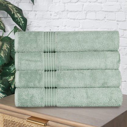 Heritage Egyptian Cotton Solid Bath Towel Set of 4 - Blue Nile Mills