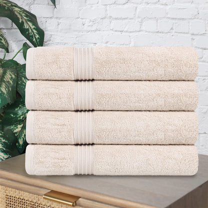 Heritage Egyptian Cotton Solid Bath Towel Set of 4 - Blue Nile Mills