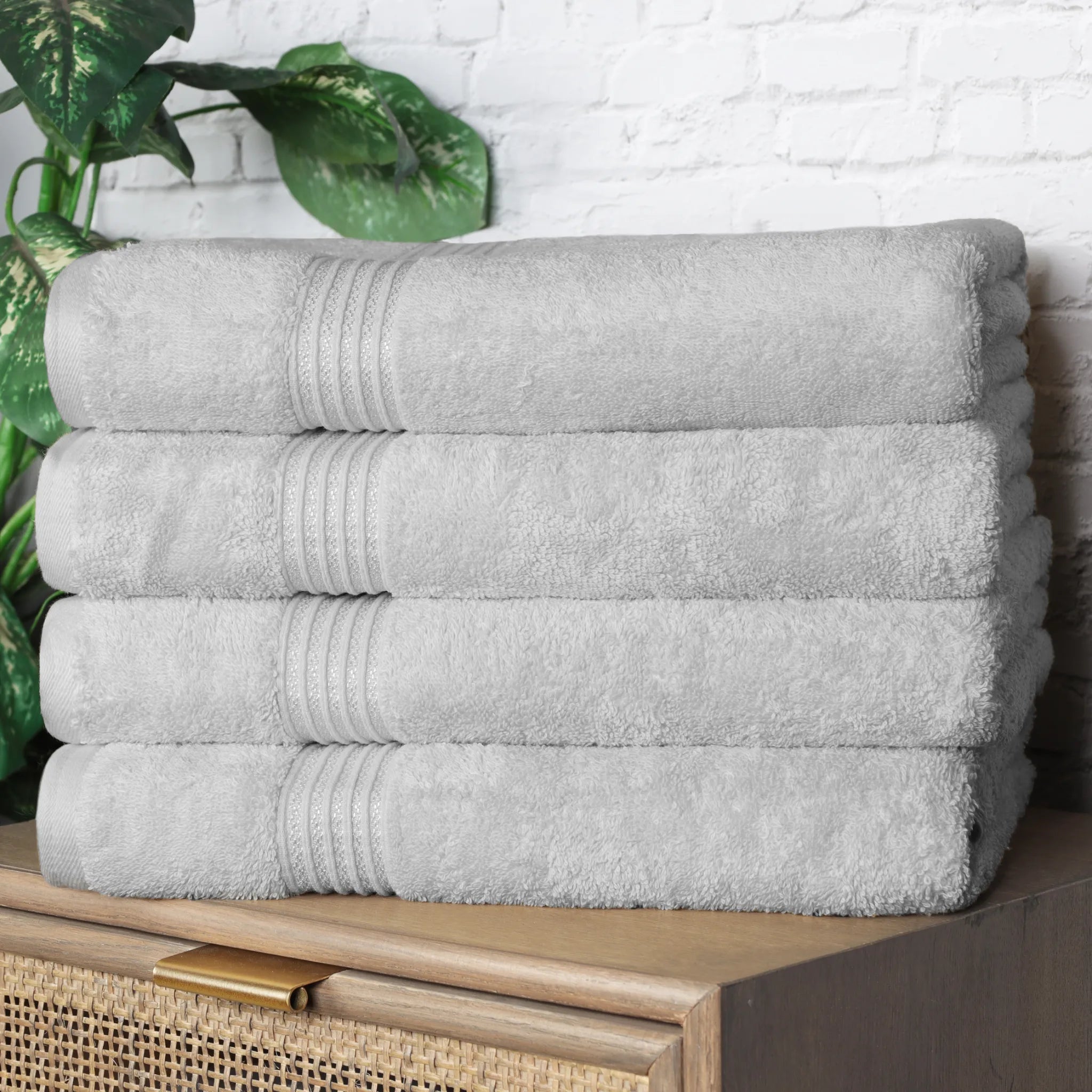Heritage Egyptian Cotton Solid Bath Towel Set of 4 - Blue Nile Mills