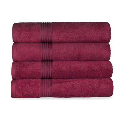 Heritage Egyptian Cotton Solid Bath Towel Set of 4 - Blue Nile Mills