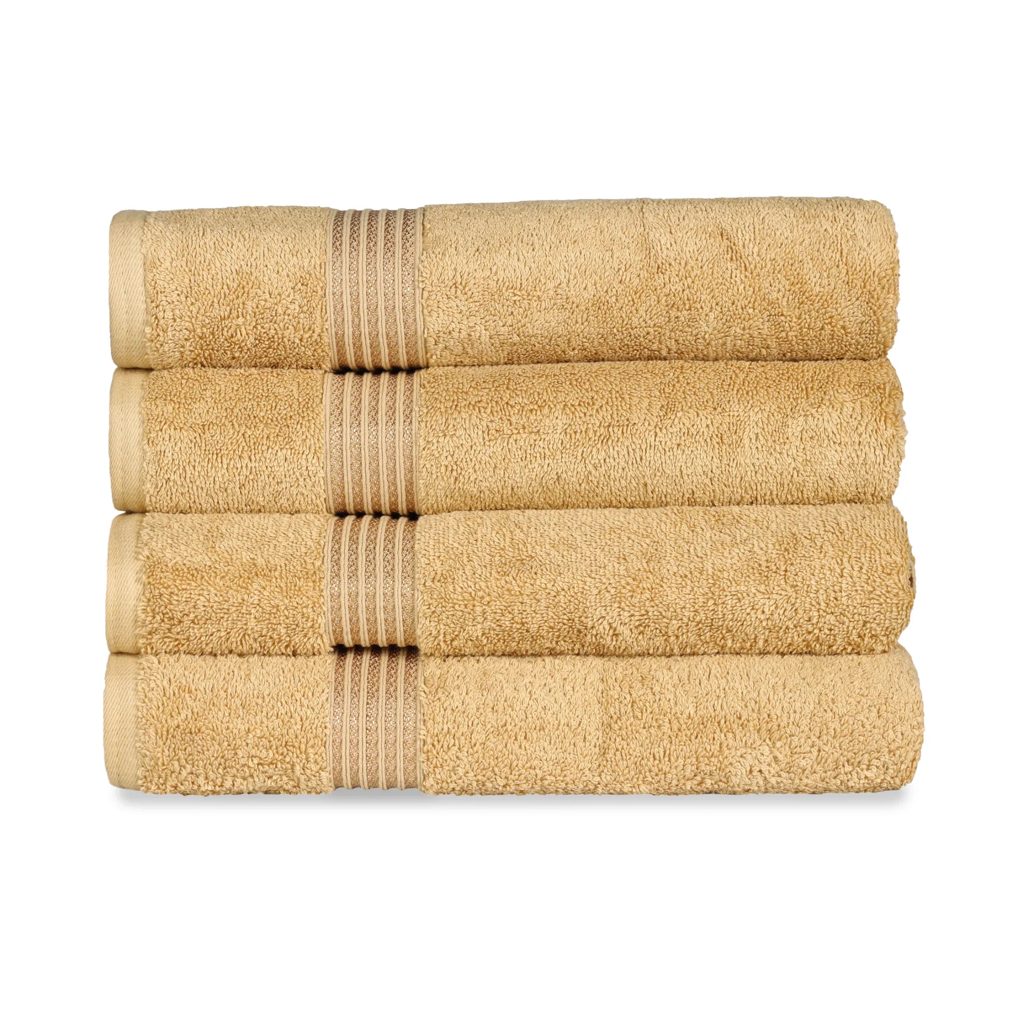 Heritage Egyptian Cotton Solid Bath Towel Set of 4 - Blue Nile Mills