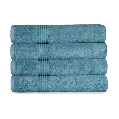 Heritage Egyptian Cotton Solid Bath Towel Set of 4 - Blue Nile Mills