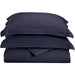 Wimberton Microfiber Wrinkle-Resistant Solid Duvet Cover and Pillow Sham Set - Navy Blue