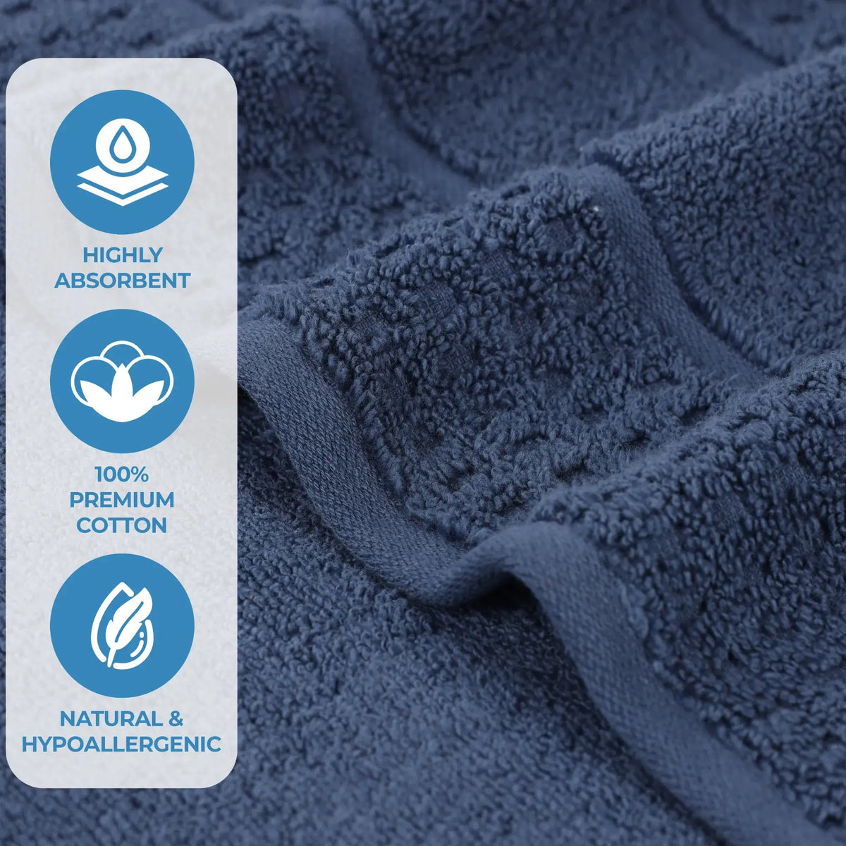 Superior Napa Cotton Absorbent Medium Weight Bath Towels, Set of 2