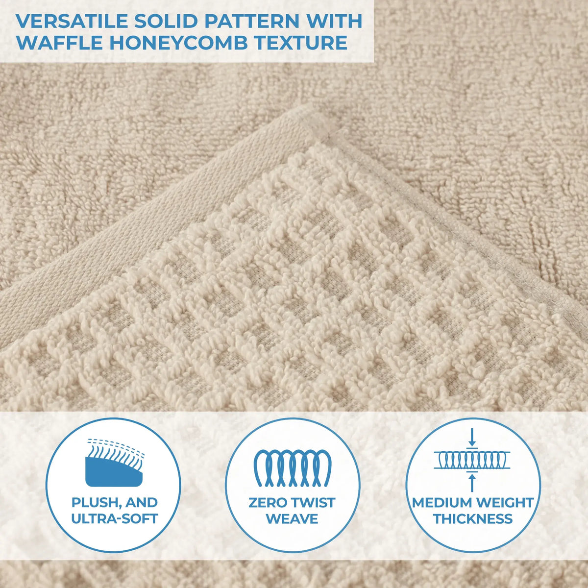 Superior Napa Cotton Absorbent Medium Weight Bath Towels, Set of 2