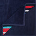 Nautical Stripe Egyptian Cotton Oversized Beach Towel Set - Navy Blue