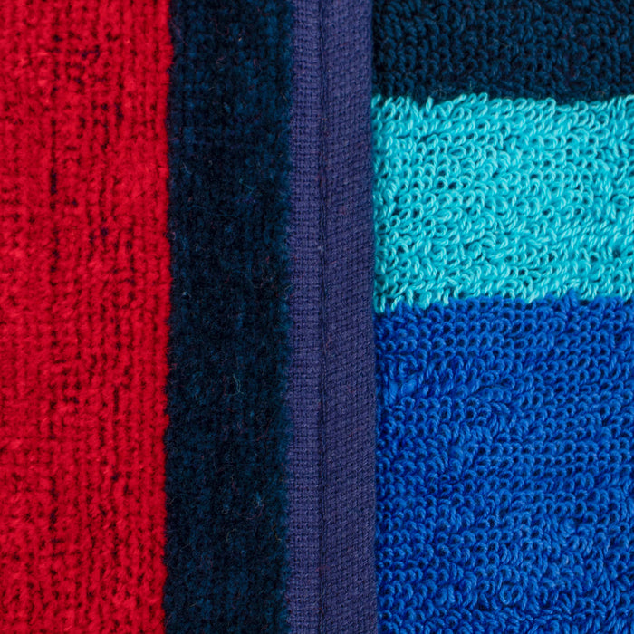 Nautical Stripe Egyptian Cotton Oversized Beach Towel Set - Navy Blue