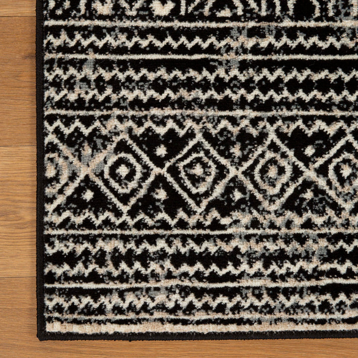 Navajo Aztec Pattern Indoor Area Rug - Black