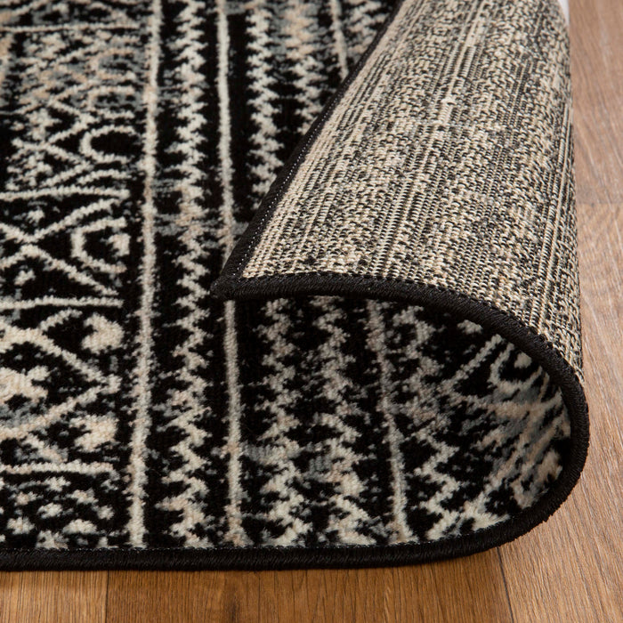 Navajo Aztec Pattern Indoor Area Rug - Black