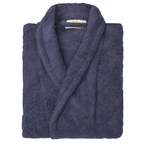 Cotton Ultra Soft Terry Adult Unisex Lightweight Luxury Bathrobe - NavyBlue