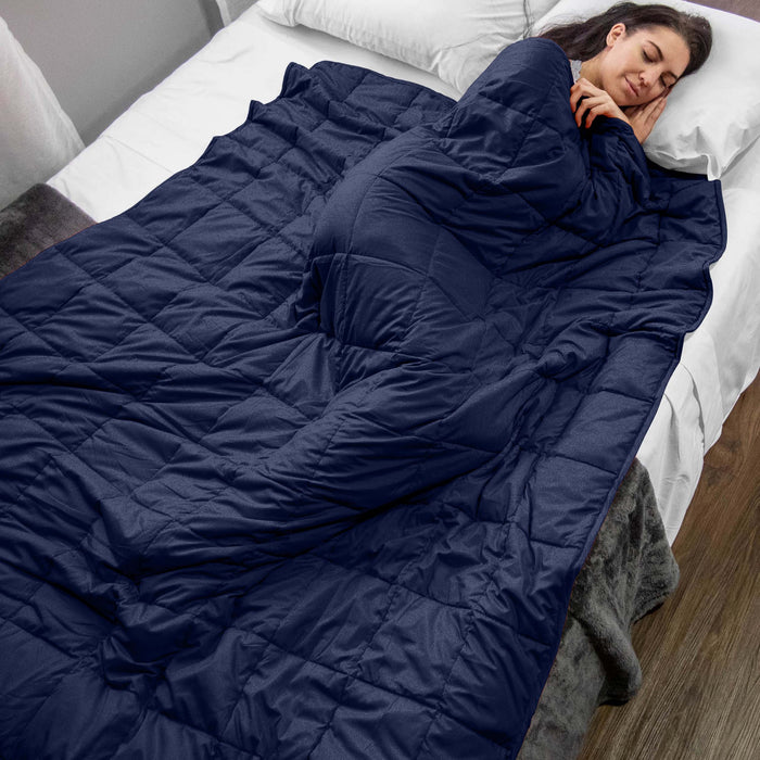 Quilted Microfiber Weighted Throw Blanket