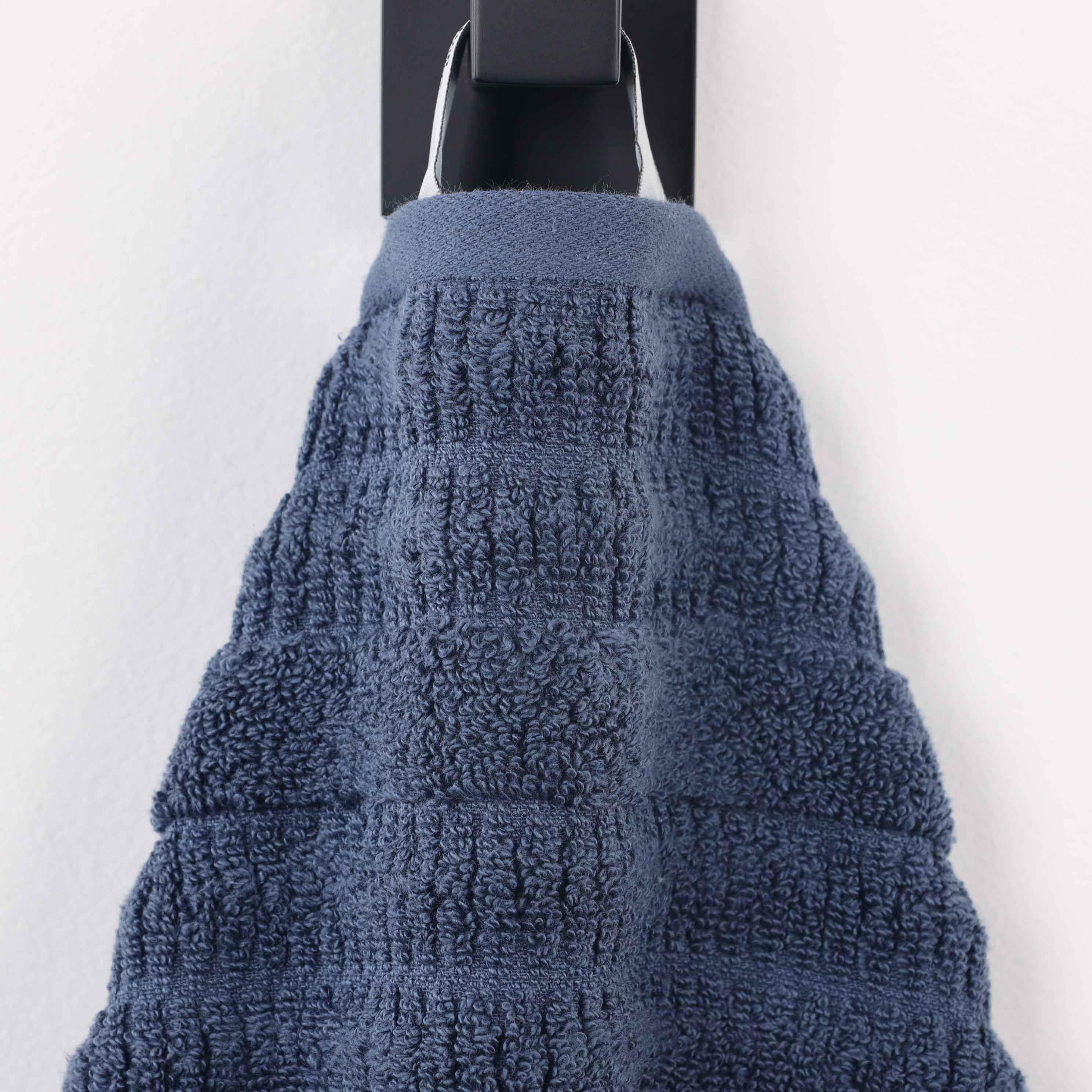 Mika Smart Twist Cotton Solid Vertical Ribbed Bath Towels, Set of 2 - Blue Nile Mills