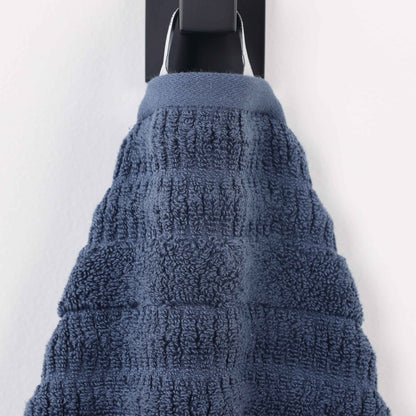Mika Smart Twist Cotton Solid Vertical Ribbed Bath Towels, Set of 2 - Blue Nile Mills