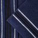 Sadie Zero Twist Cotton Elegant Floral Motif 3 Piece Solid Towel Set - Navy Blue