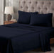 Egyptian Cotton 400 Thread Count Solid Deep Pocket Sheet Set - NavyBlue