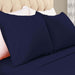 Cotton Flannel Solid 2 Piece Pillowcase Set - NavyBlue