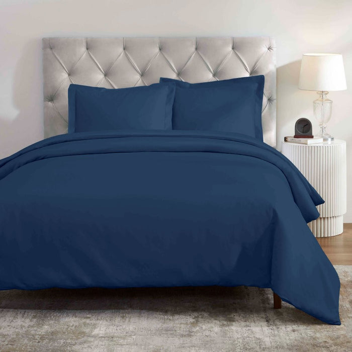 1200 Thread Count Egyptian Solid Cotton Duvet Cover Set