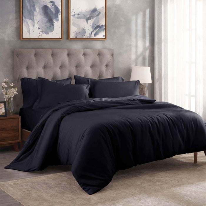 Egyptian Cotton 300 Thread Count Solid Duvet Cover Set