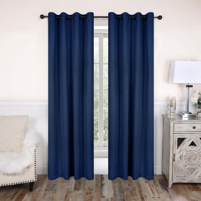 Solid Classic Modern Grommet Blackout Curtain Set