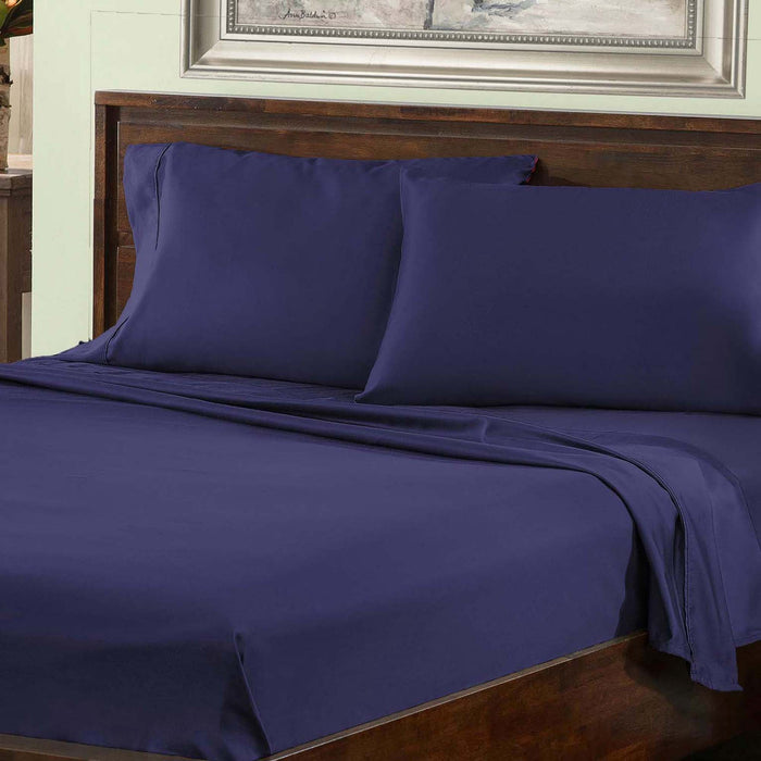 Solid 800-Thread Count Cotton Blend Deep Pocket Sheet Set