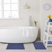 Cotton Eco Friendly 2 Piece Absorbent Bath Mat Set - Navy Blue