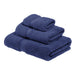 Egyptian Cotton Pile Plush Heavyweight Absorbent 3 Piece Towel Set - Navy Blue