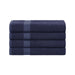 Franklin Cotton Eco Friendly 4 Piece Bath Towel Set - NavyBlue