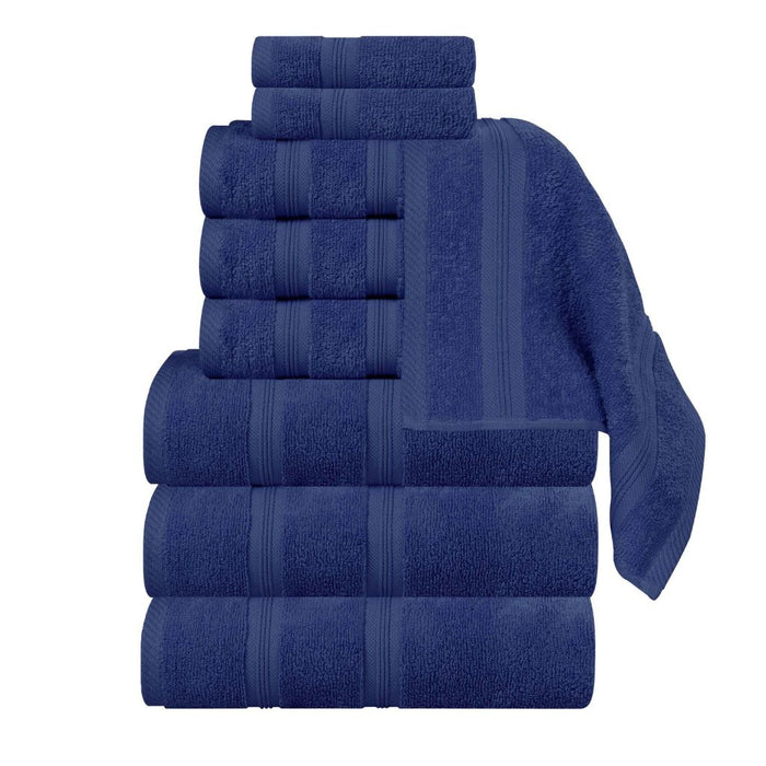 Smart Dry Zero Twist Cotton 9 Piece Solid Assorted Towel Set