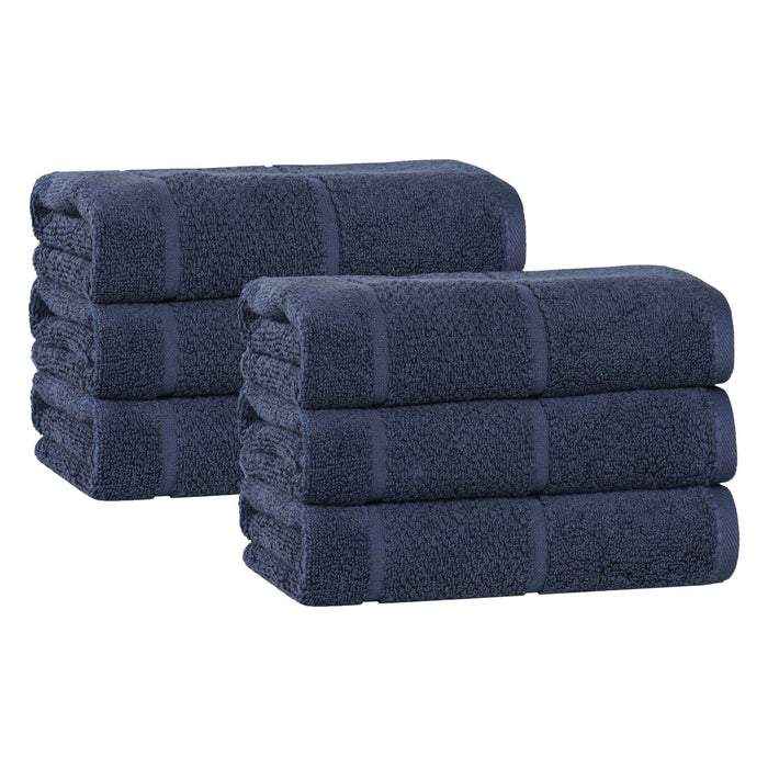 Mile Smart Twist Cotton Solid Hand Towels, Set of 6