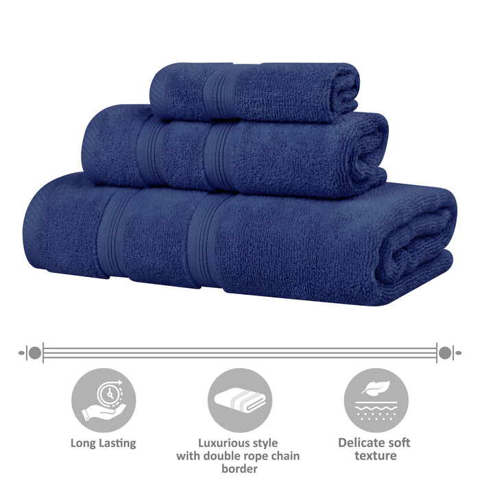 Smart Dry Zero Twist Cotton 12 Piece Solid Assorted Towel Set