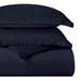 Egyptian Cotton 400 Thread Count Solid Duvet Cover Set - NavyBlue