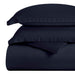 Egyptian Cotton 300 Thread Count Solid Duvet Cover Set - NavyBlue