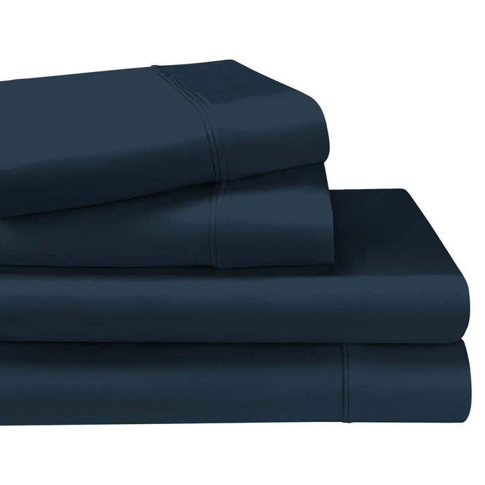 1200 Thread Count Egyptian Cotton Deep Pocket Bed Sheet Set - NavyBlue