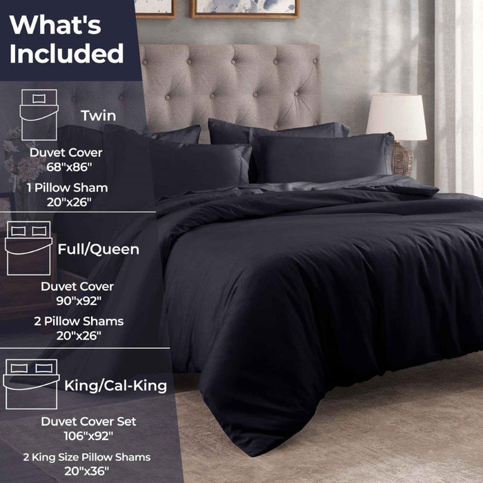 Egyptian Cotton 400 Thread Count Solid Duvet Cover Set