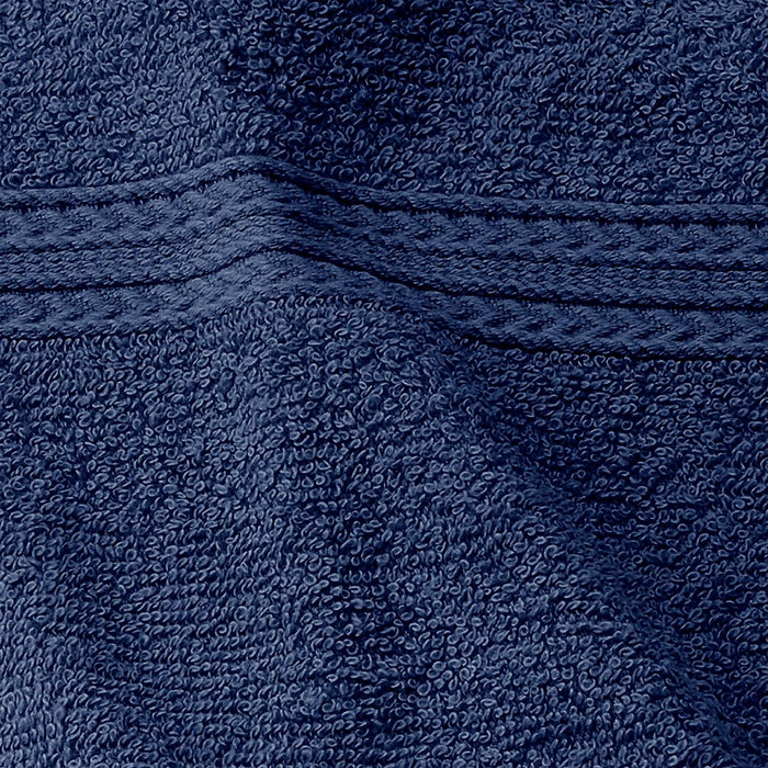 Cotton Eco Friendly Solid 12 Piece Towel Set - NavyBlue