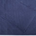 Turkish Cotton Jacquard Herringbone and Solid 4 Piece Bath Towel Set - Navy Blue