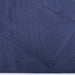 Turkish Cotton Jacquard Herringbone and Solid 12 Piece Face Towel Set - Navy Blue