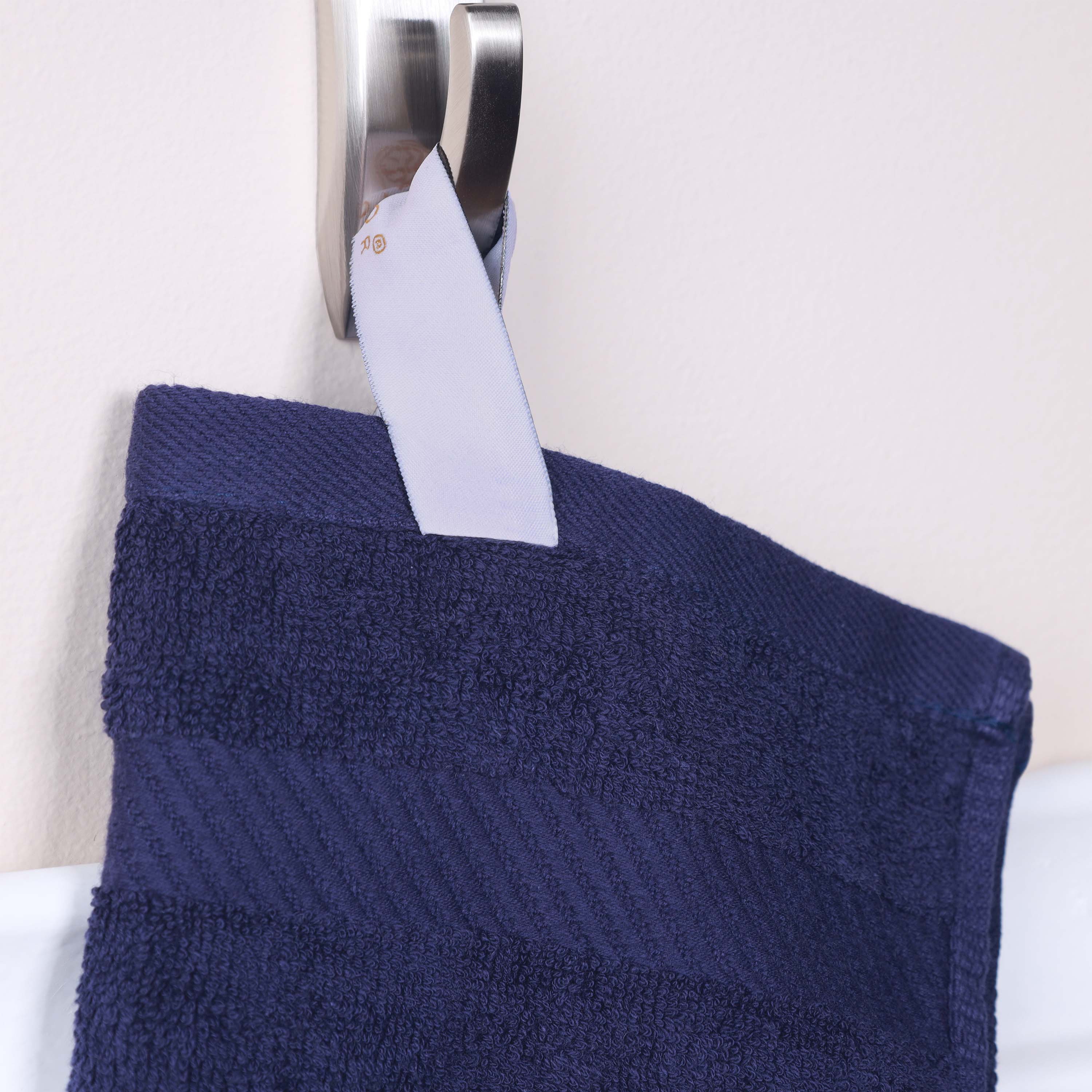 Kendell Egyptian Cotton 4 Piece Bath Towel Set with Dobby Border - Blue Nile Mills