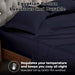 Egyptian Cotton 400 Thread Count Solid Deep Pocket Sheet Set - NavyBlue