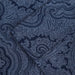 600 Thread Count Cotton Blend Italian Paisley Deep Pocket Sheet Set -Navy Blue