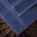 Egyptian Cotton Pile Plush Heavyweight Absorbent Bath Sheet Set of 2 - Navy Blue
