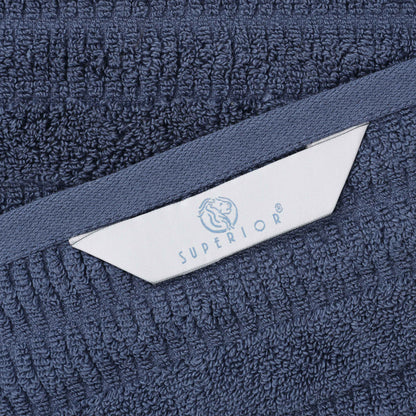 Mika Smart Twist Cotton Solid Vertical Ribbed Bath Towels, Set of 2 - Blue Nile Mills