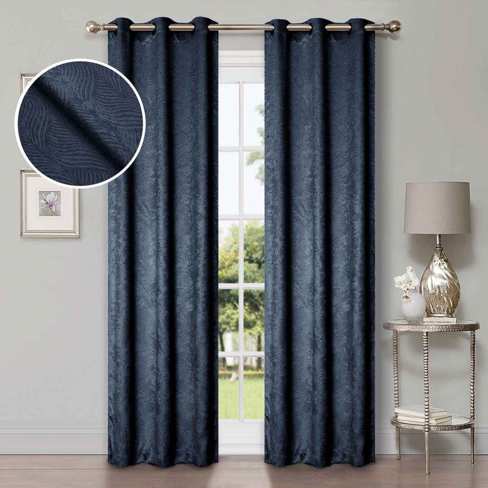 Waverly Modern Washable Room Darkening Blackout Curtain Panel Set