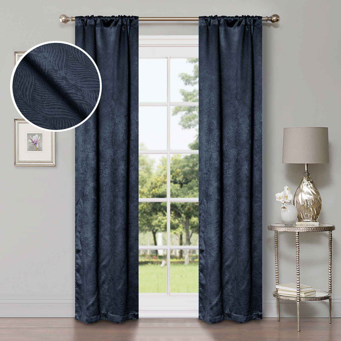 Waverly Modern Washable Room Darkening Blackout Curtain Panel Set