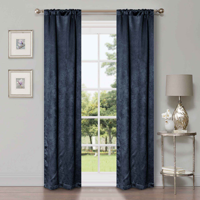 Waverly Modern Washable Room Darkening Blackout Curtain Panel Set