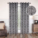 Leaves Machine Washable Room Darkening Blackout Curtains - NickelBlack