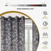 Leaves Machine Washable Room Darkening Blackout Curtains - NickelBlack