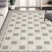 Geometric Greek Key Rug Indoor Outdoor Area Rugs - Cream